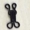 144 Sets Size 2 Black Hook and Eye Closure Set for Sewing Bra Dress Repair